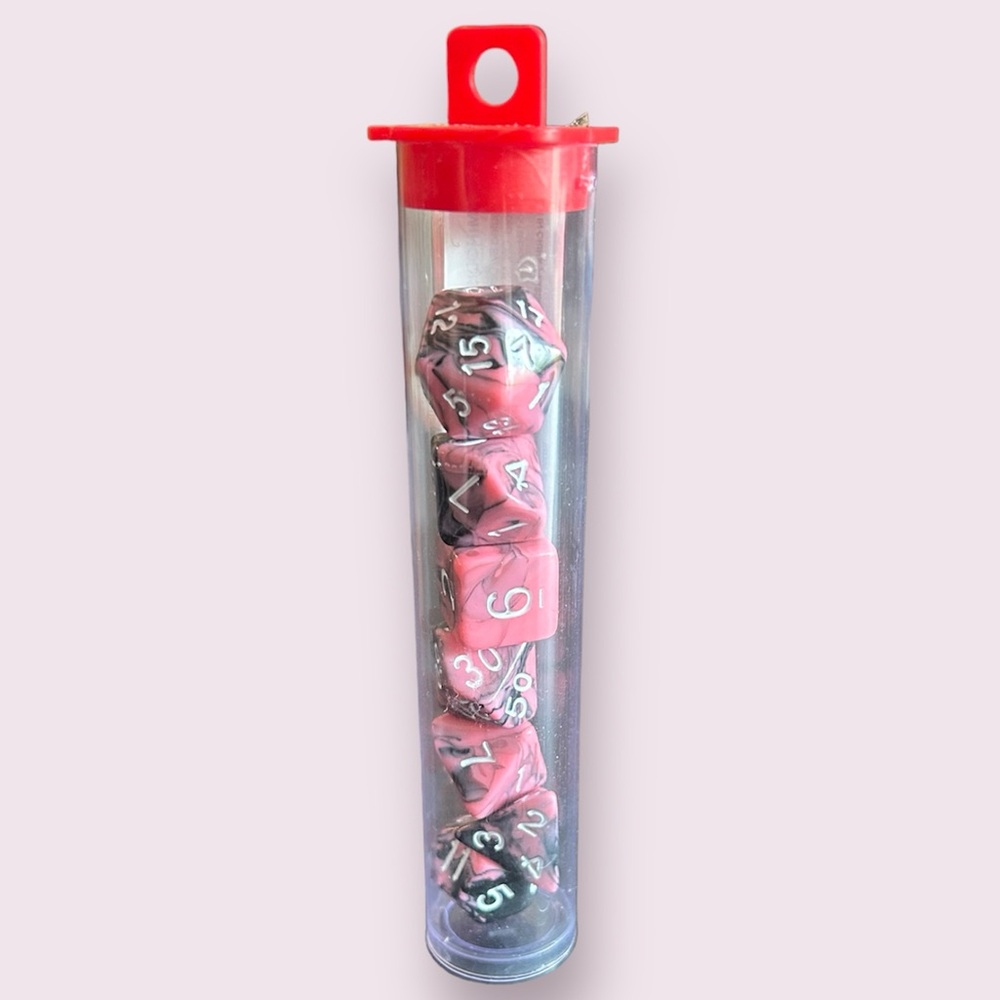 Pink & Black Gaming Dice